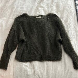 Jessica Simpson Fuzzy Dark Green Sweater